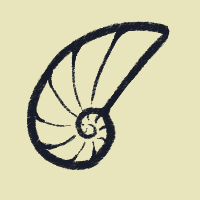 a snail shell logo